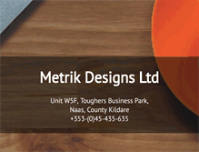 Tablet Screenshot of metrik.ie